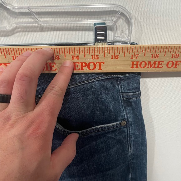 7 For All Mankind Austyn Relaxed Straight Leg Jeans Dark Wash Mens 33 USA Made - Picture 2 of 10